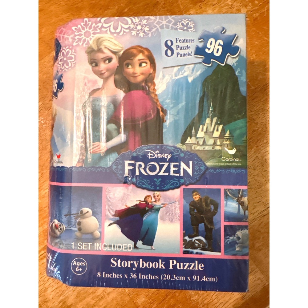 Disney Frozen Storybook Puzzle 96 Piece Cardinal 8 Panels 8x36 Panoramic New